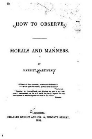 Cover of How to Observe, Morals and Manners