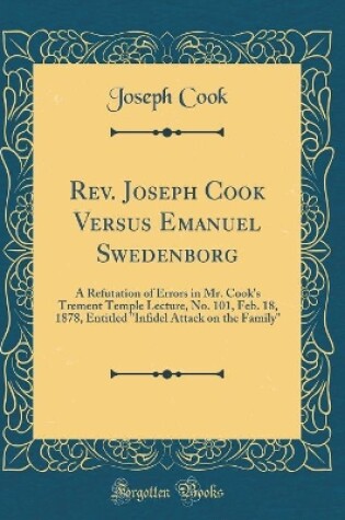 Cover of Rev. Joseph Cook Versus Emanuel Swedenborg