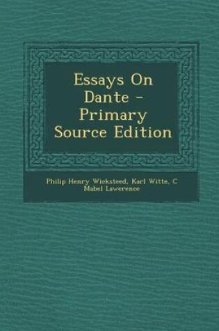 Cover of Essays on Dante