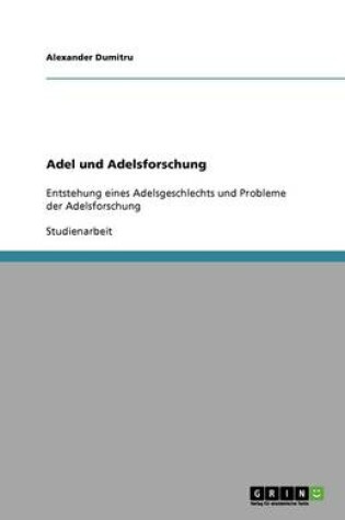 Cover of Adel und Adelsforschung