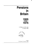 Cover of Pensions in Britain, 1955-75
