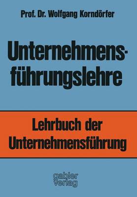 Book cover for Unternehmensführungslehre