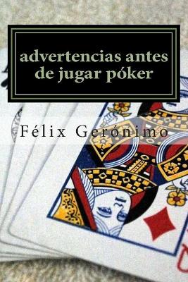 Book cover for advertencias antes de jugar p�ker