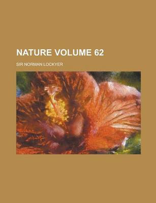 Book cover for Nature Volume 62