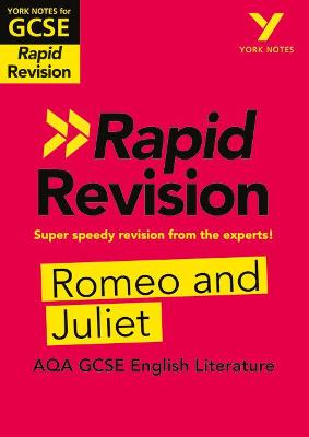 Book cover for York Notes for AQA GCSE Rapid Revision: Romeo and Juliet catch up, revise and be ready for and 2023 and 2024 exams and assessments