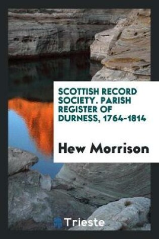 Cover of Scottish Record Society. [publications]