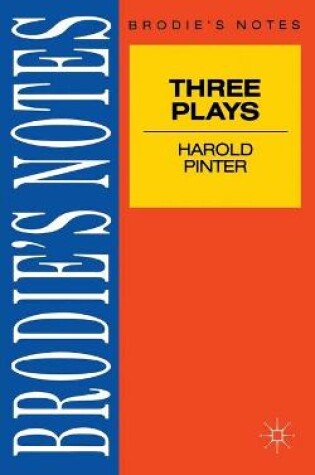 Cover of Pinter: Three Plays