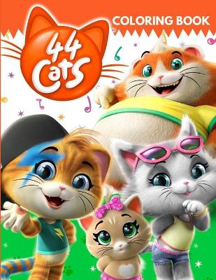 Book cover for 44 CATS Coloring Book