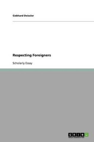 Cover of Respecting Foreigners