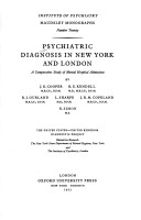 Book cover for Psychiatric Diagnosis in New York and London