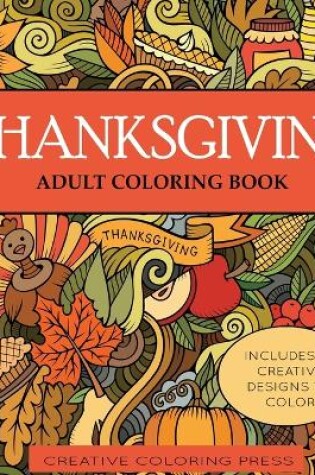 Cover of Thanksgiving Adult Coloring Book