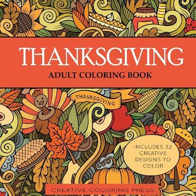 Book cover for Thanksgiving Adult Coloring Book