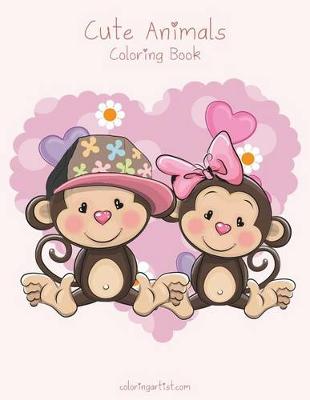 Book cover for Cute Animals Coloring Book 1