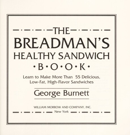 Book cover for The Breadman's Healthy Sandwich Book