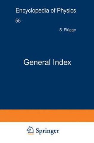 Cover of General Index / Generalregister