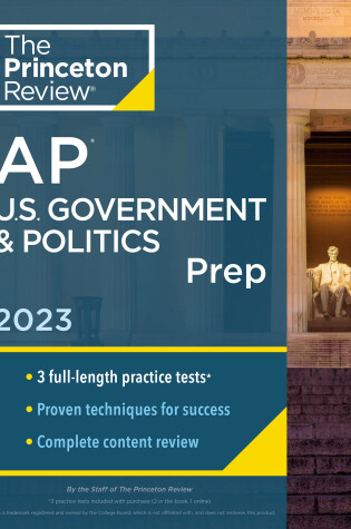 Cover of Princeton Review AP U.S. Government & Politics Prep, 2023