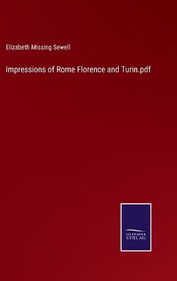 Book cover for Impressions of Rome Florence and Turin.pdf