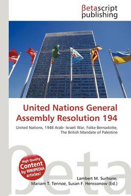 Cover of United Nations General Assembly Resolution 194
