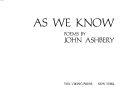 Book cover for As We Know
