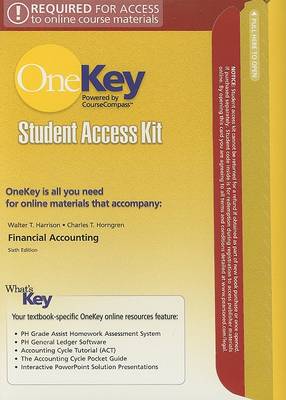 Book cover for OneKey CourseCompass, Student Access Kit, Financial Accounting