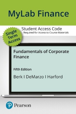 Cover of Mylab Finance with Pearson Etext -- Access Card -- For Fundamentals of Corporate Finance