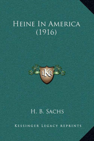 Cover of Heine in America (1916)