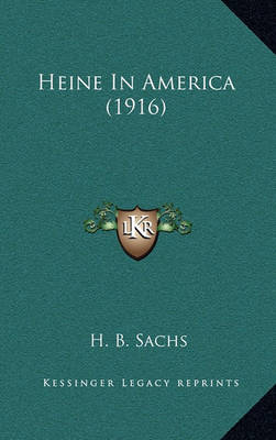 Book cover for Heine in America (1916)