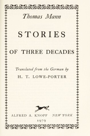 Cover of Stories of Three Decades