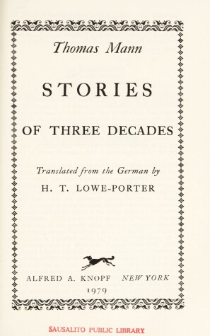 Book cover for Stories of Three Decades