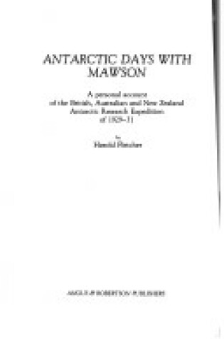 Cover of Antarctic Days with Mawson