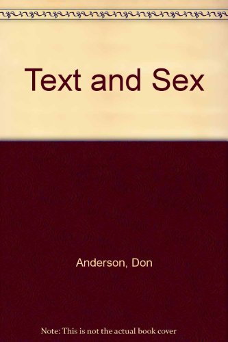 Book cover for Text and Sex