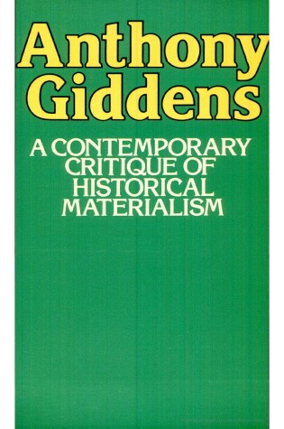 Cover of Giddens: Contemp Critique (Cloth)