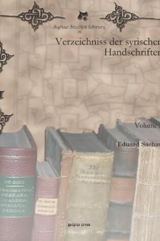 Cover of Verzeichniss der syrischen Handschriften