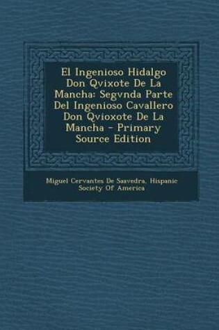 Cover of Ingenioso Hidalgo Don Qvixote de La Mancha