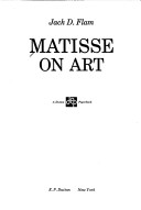 Book cover for Matisse on Art