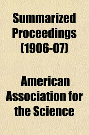 Cover of Summarized Proceedings (1906-07)