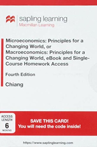 Cover of Sapling Homework and E-Book for Microeconomics: Principles for a Changing World (Single-Term Access)