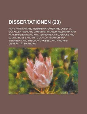 Book cover for Dissertationen (23 )