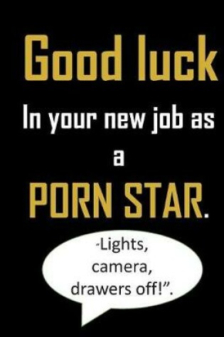 Cover of Good luck in your new job as a porn star. Lights, cameras, drawers off.