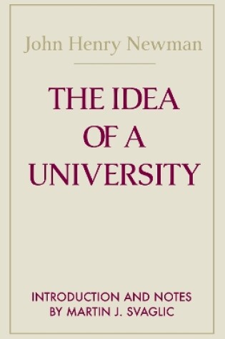 Cover of Idea of a University, The