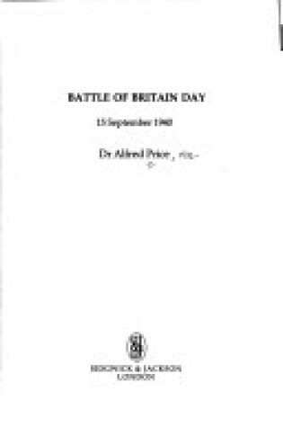 Cover of Battle of Britain Day