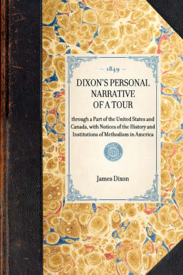 Cover of Dixon's Personal Narrative of a Tour