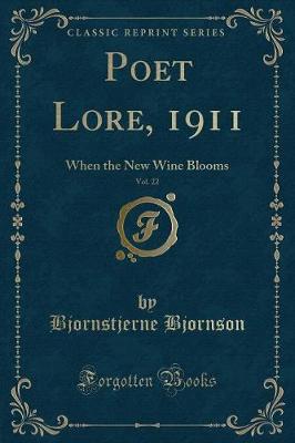 Book cover for Poet Lore, 1911, Vol. 22