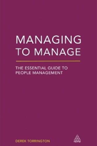 Cover of Managing to Manage