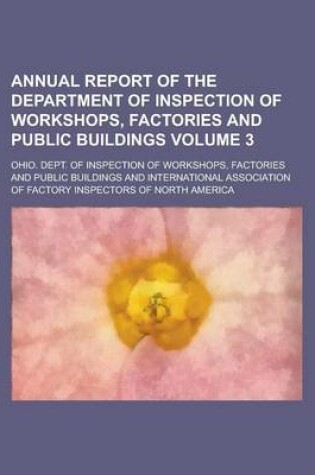 Cover of Annual Report of the Department of Inspection of Workshops, Factories and Public Buildings Volume 3