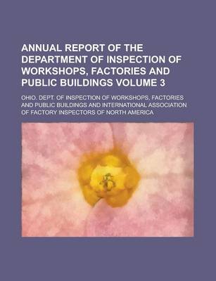 Book cover for Annual Report of the Department of Inspection of Workshops, Factories and Public Buildings Volume 3