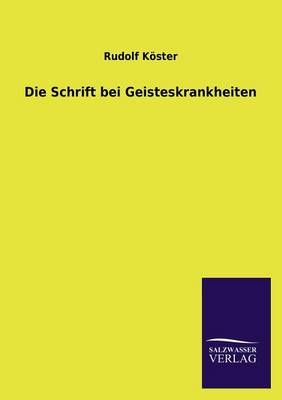 Book cover for Die Schrift Bei Geisteskrankheiten