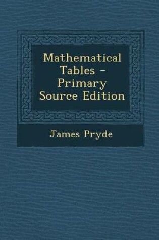 Cover of Mathematical Tables