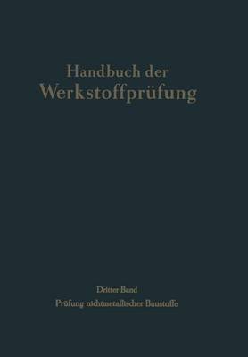 Book cover for Die Pr fung Nichtmetallischer Baustoffe