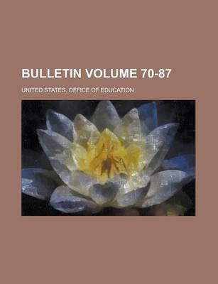 Book cover for Bulletin Volume 70-87